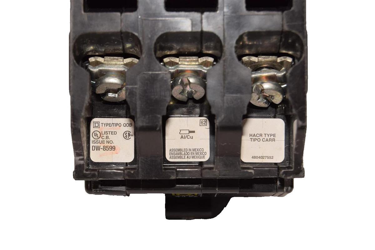 Used Square D 20A Circuit Breaker QOB320VH 20 Amp 3P 3 pole 240V 22KA