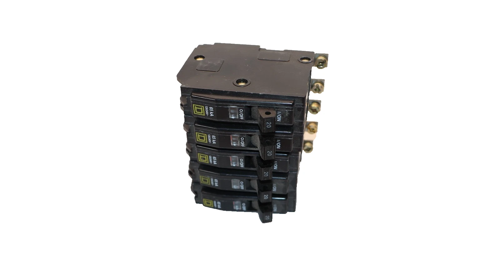 Used Square D Circuit Breaker 20A 20 Amp QHB120 1p 1  Pole (Lot of 5)