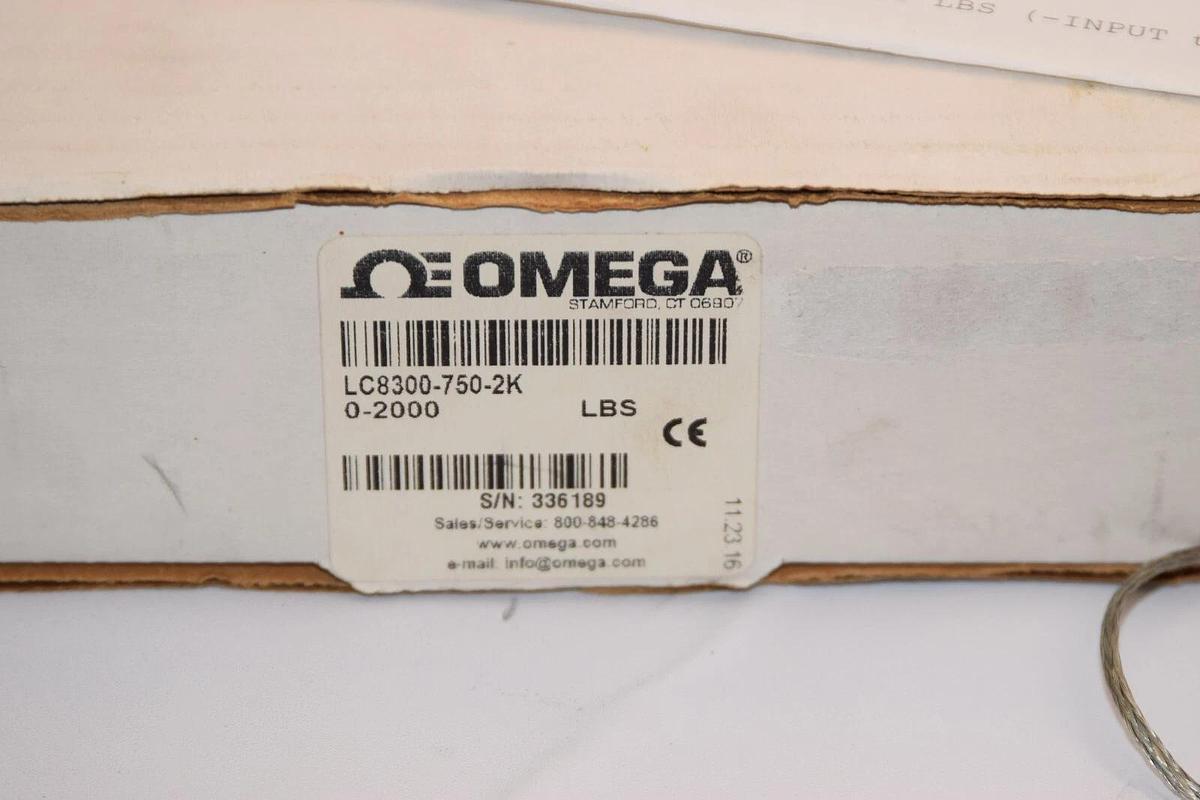 (NEW) OMEGA LC8300-750-2K 0-2000 lbs 3" Through Hold CPR Load Cell