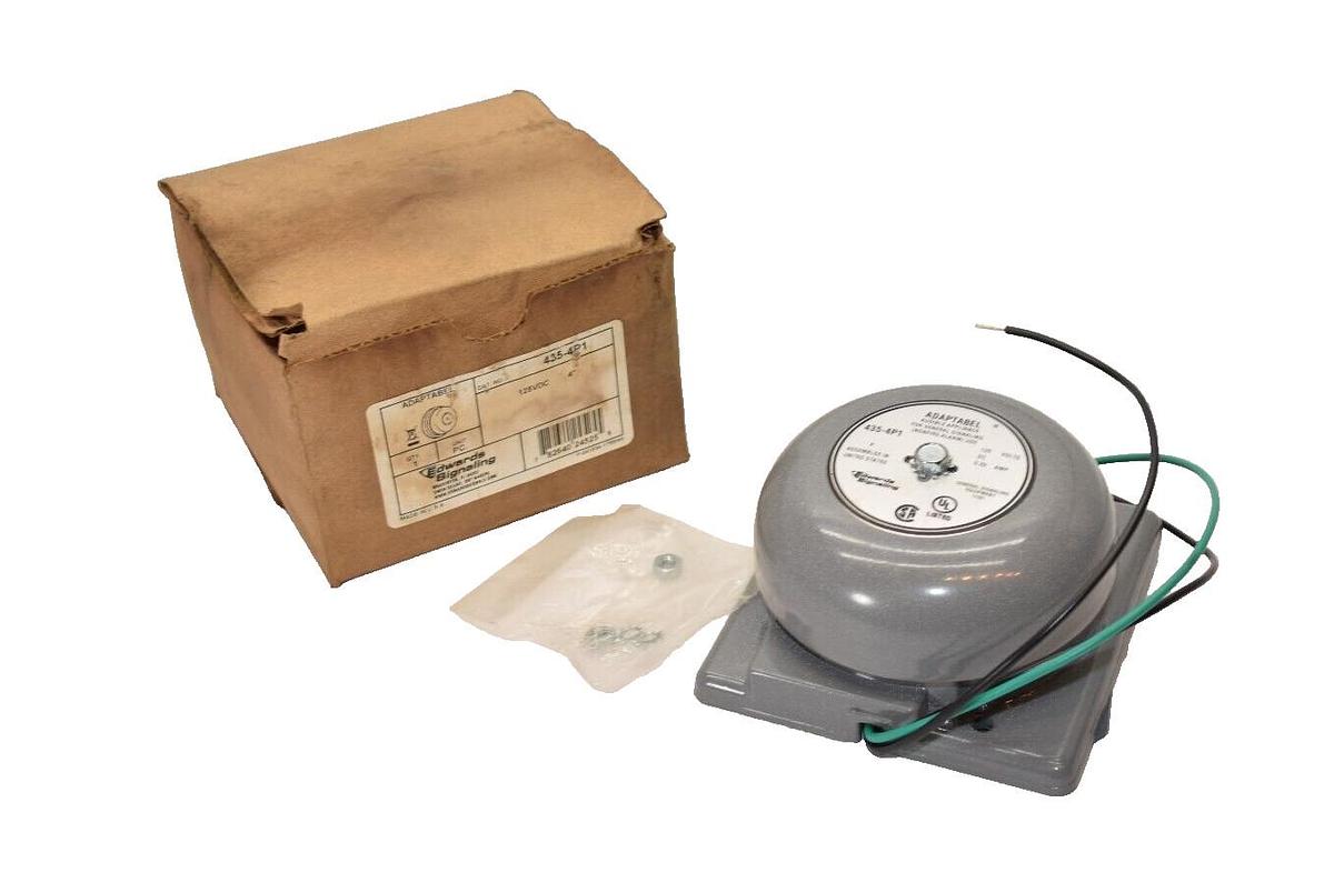 (NEW) EDWARDS SIGNALING ADAPTABEL 435-4P1 125Vdc 4" Signaling Bell