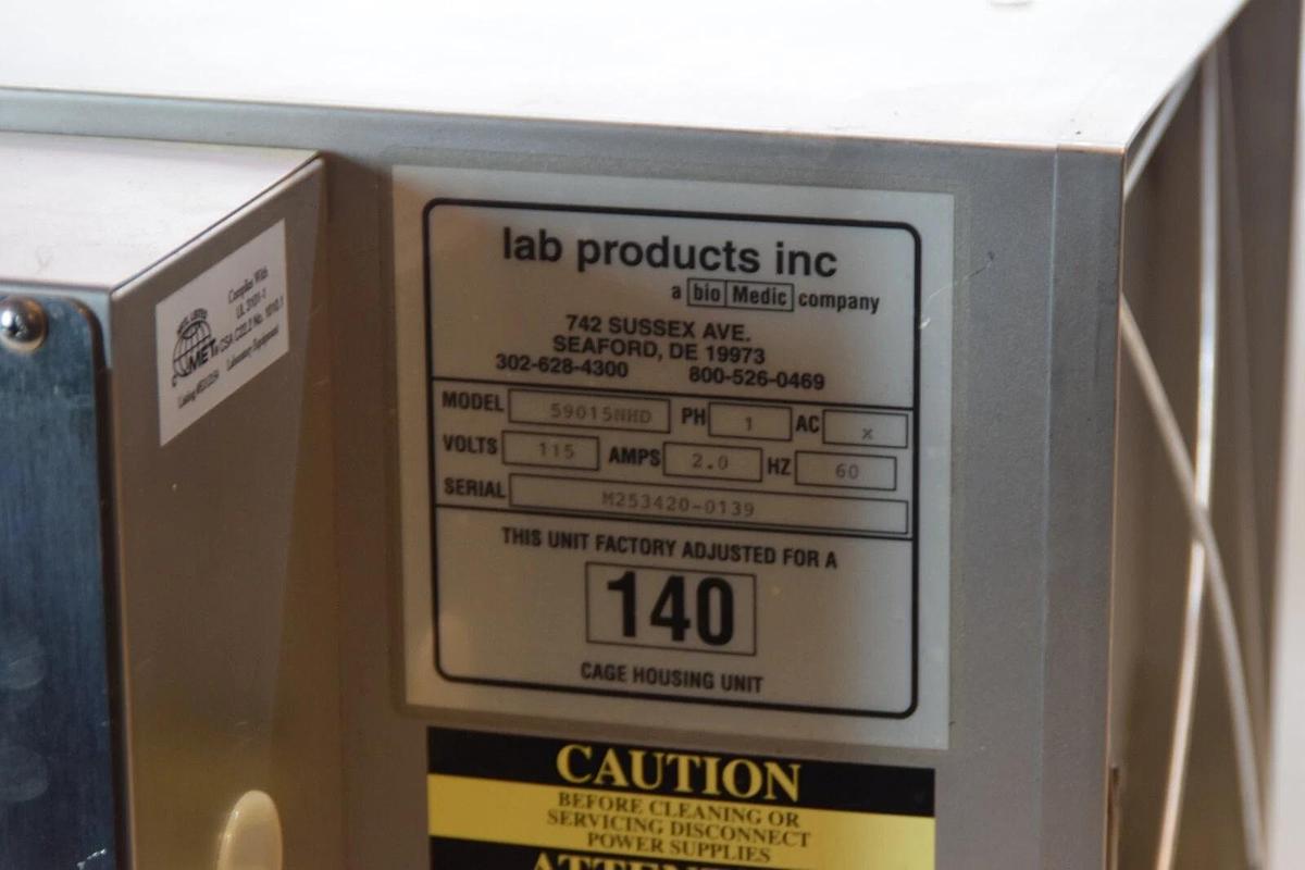 Used LAB PRODUCTS INC. 59015NHD CAGE HOUSING UNIT EXHAUST MODULE 115V