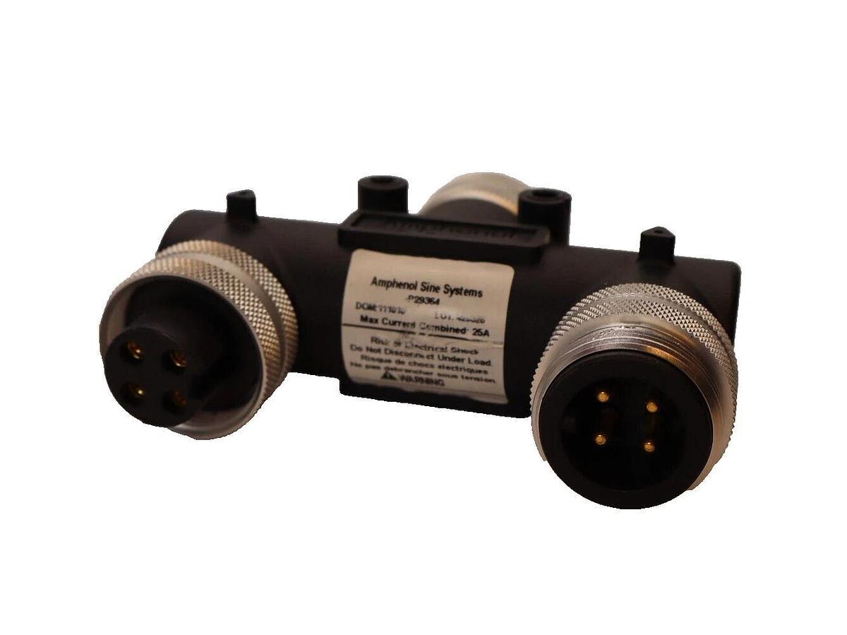 (NEW) AMPHENOL P29364 25A Sine Systems Wye 4 Pole Splitter