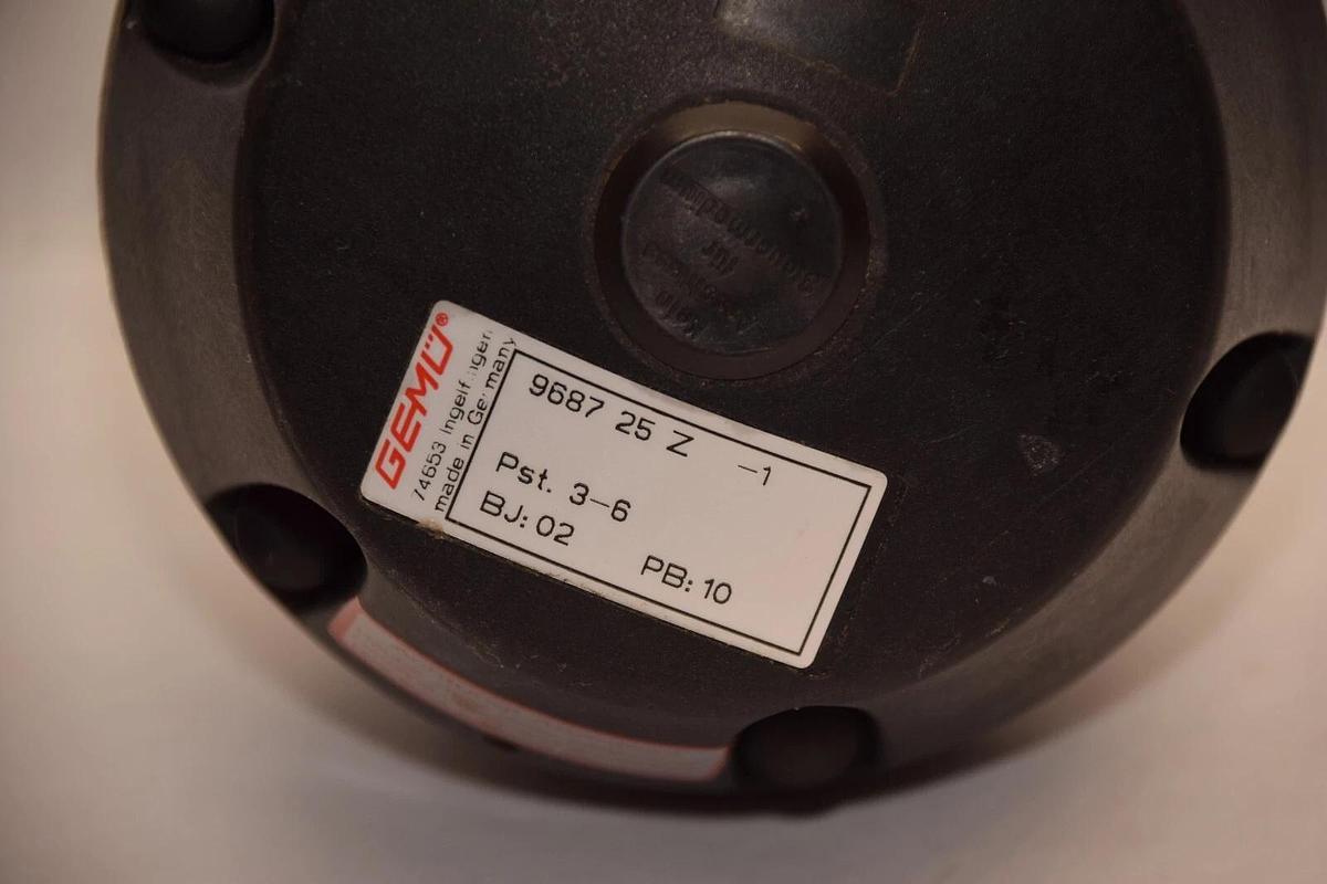 Used GEMU 9687 25 Z - 1 , 968725Z-1 , PST 3-6 Diaphragm Pneumatic Valve