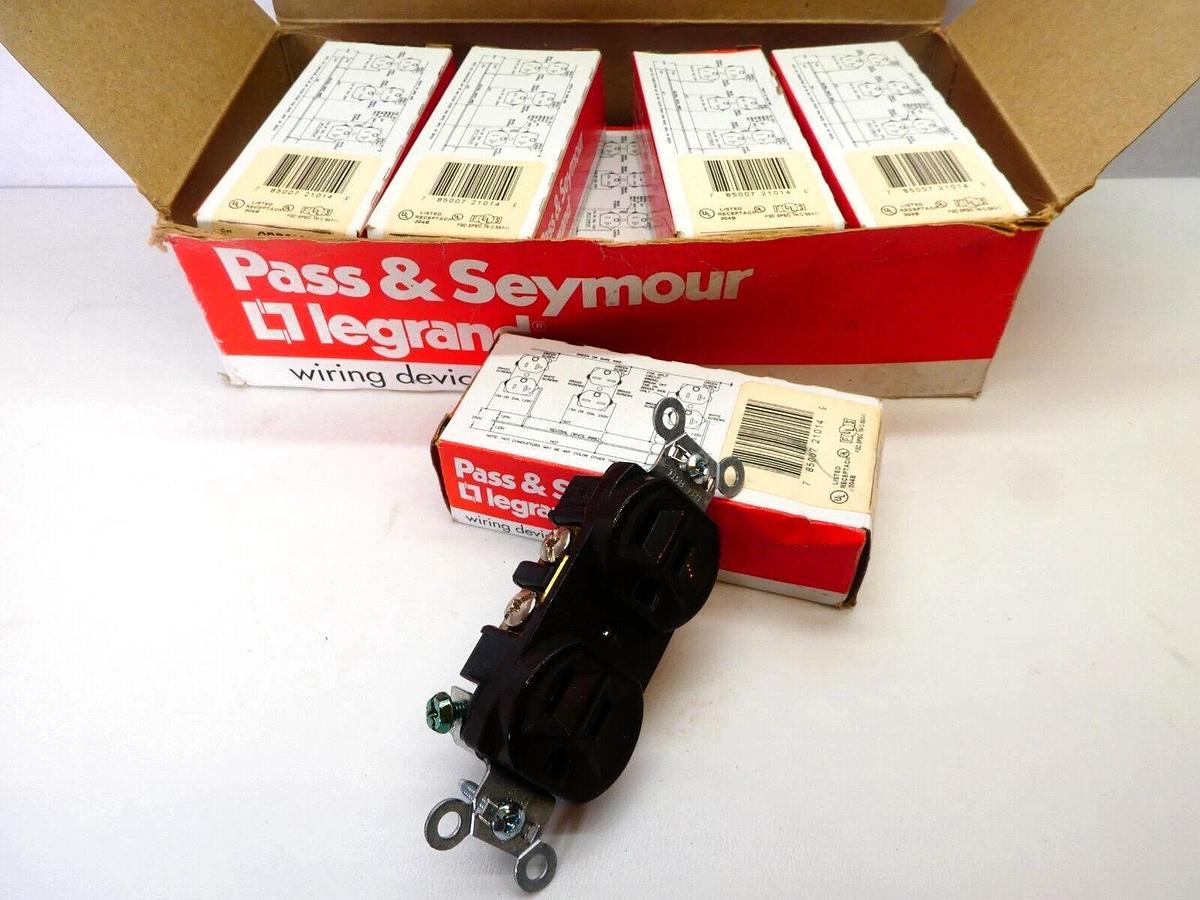 Legrand Pass & Seymour Duplex Receptacle CRB5262 125V 15A Brown (Box of 10 -NEW)
