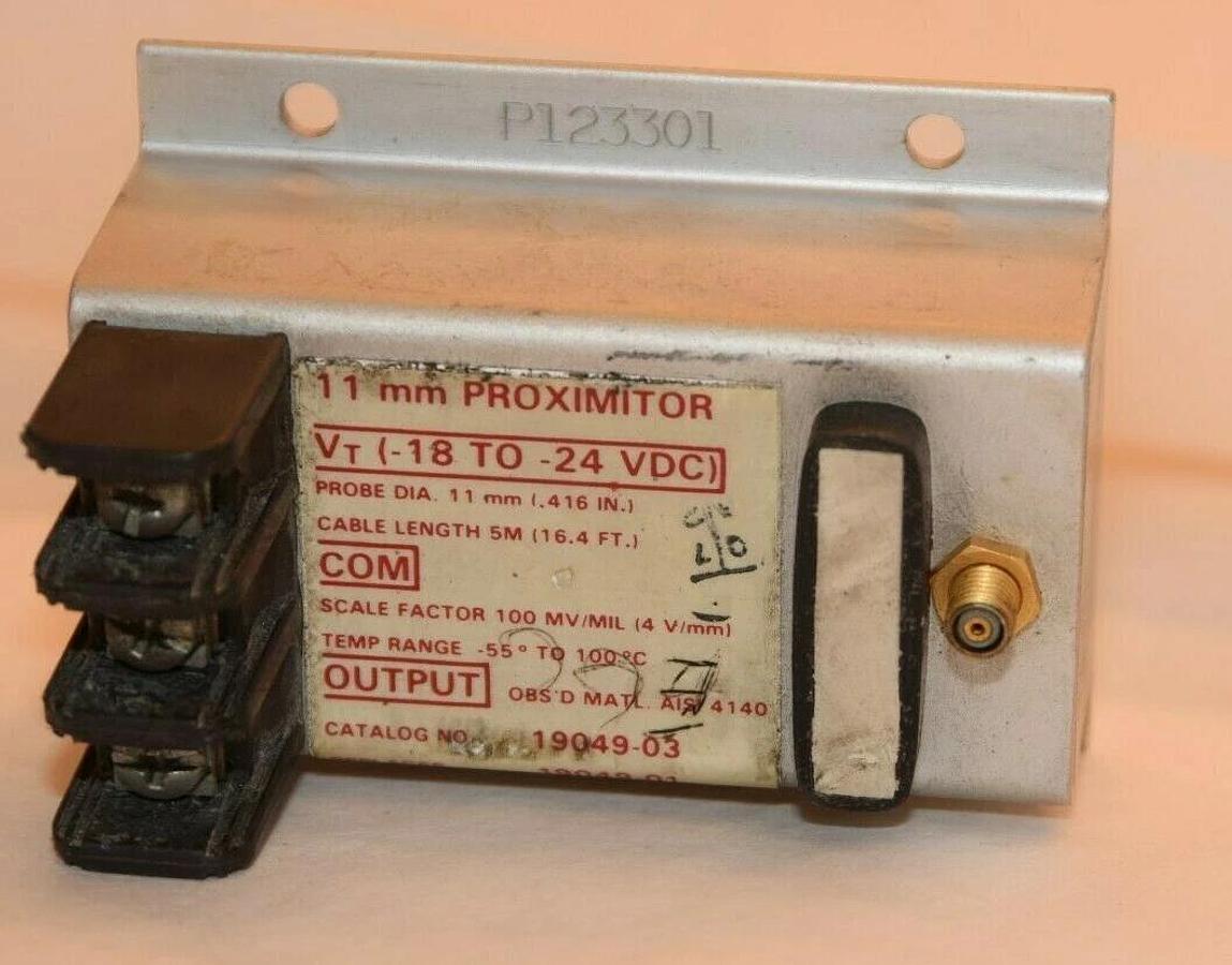 Used BENTLY NEVADA 19049-03 7200 Series 18-24Vdc 11mm Proximitor Sensor