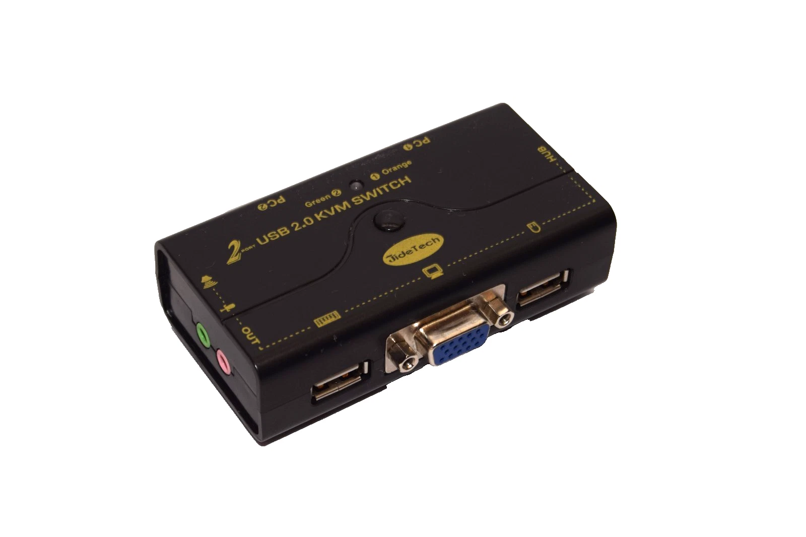 Used JideTech CKL-21UA-V2 , CKL21UAV2 2-port USB KVM Switch