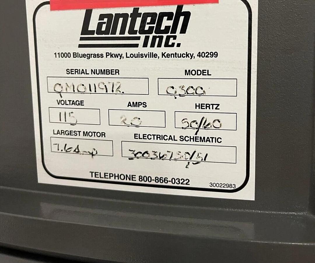 Used *JUST SERVICED* Lantech Q-300 115V Shrink Wrap Machine Semi Auto Stretch Wrapper