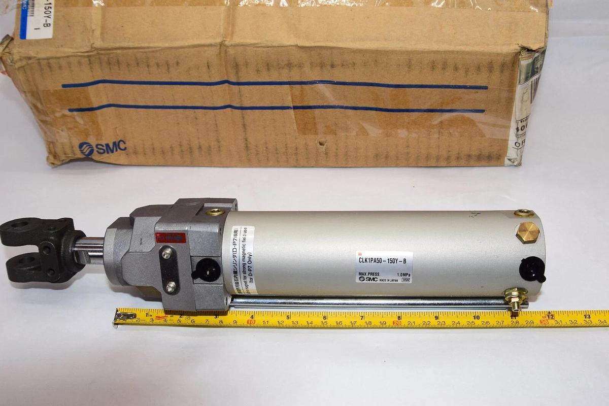 (NEW) SMC CLK1PA50-150Y-B Pneumatic Cylinder Clamp