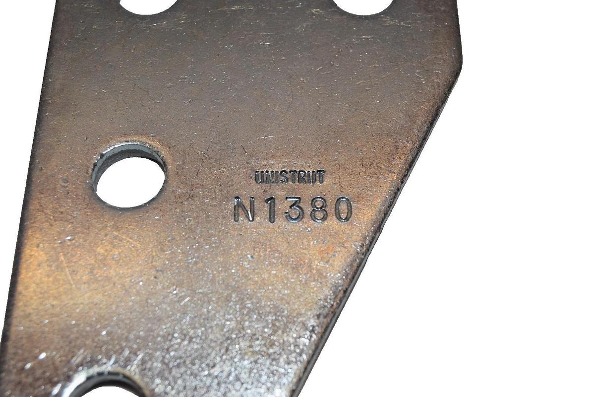 Unistrut N1380 4-Hole Flat Gusset Plate Fitting (New - Lot of 12)