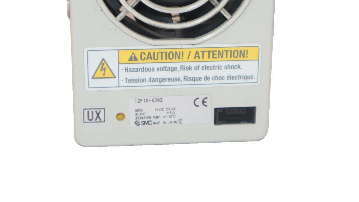 Used SMC IZF10-X392 , IZF10X392 24Vdc 230mA Ionizer