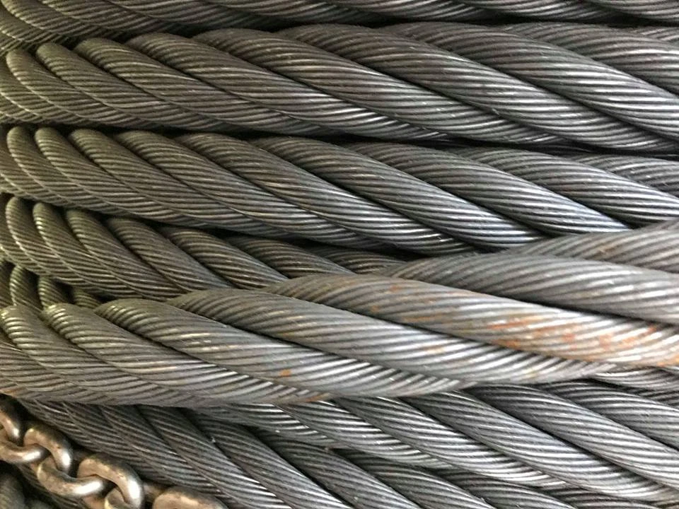 Large Spool 1-3/16” Steel Wire Rope Cable, weight 1,600lbs  OSD 1 3/16”, 1" 3/16