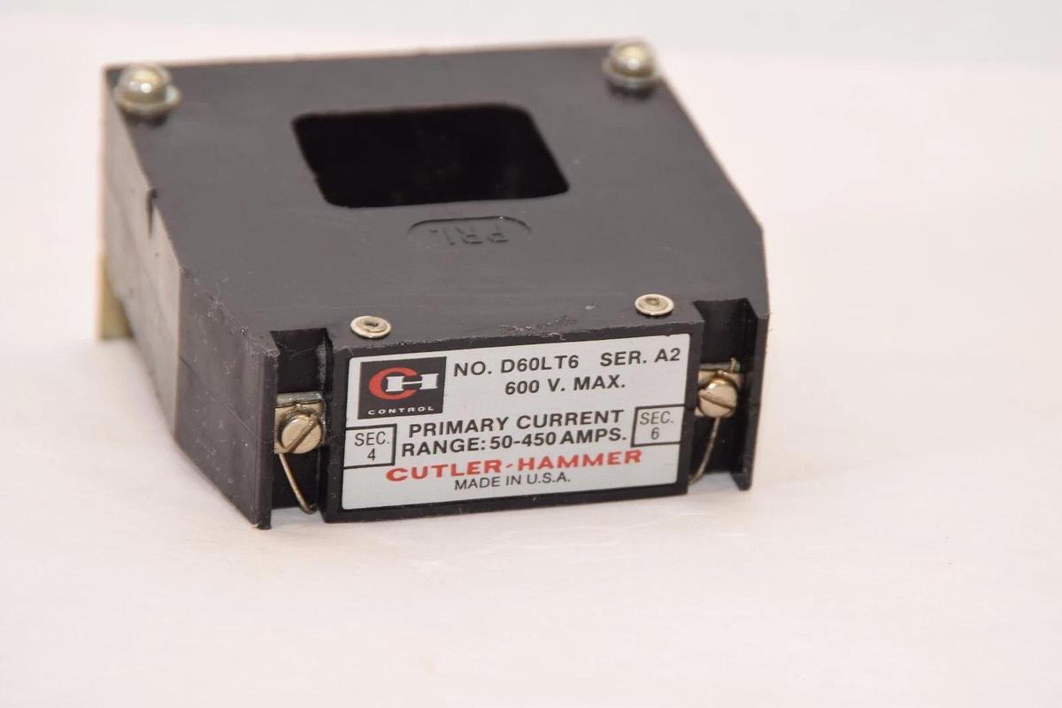 Used CUTLER HAMMER  Current Transformer D60LT6 Series A2 600V 50-450Amp