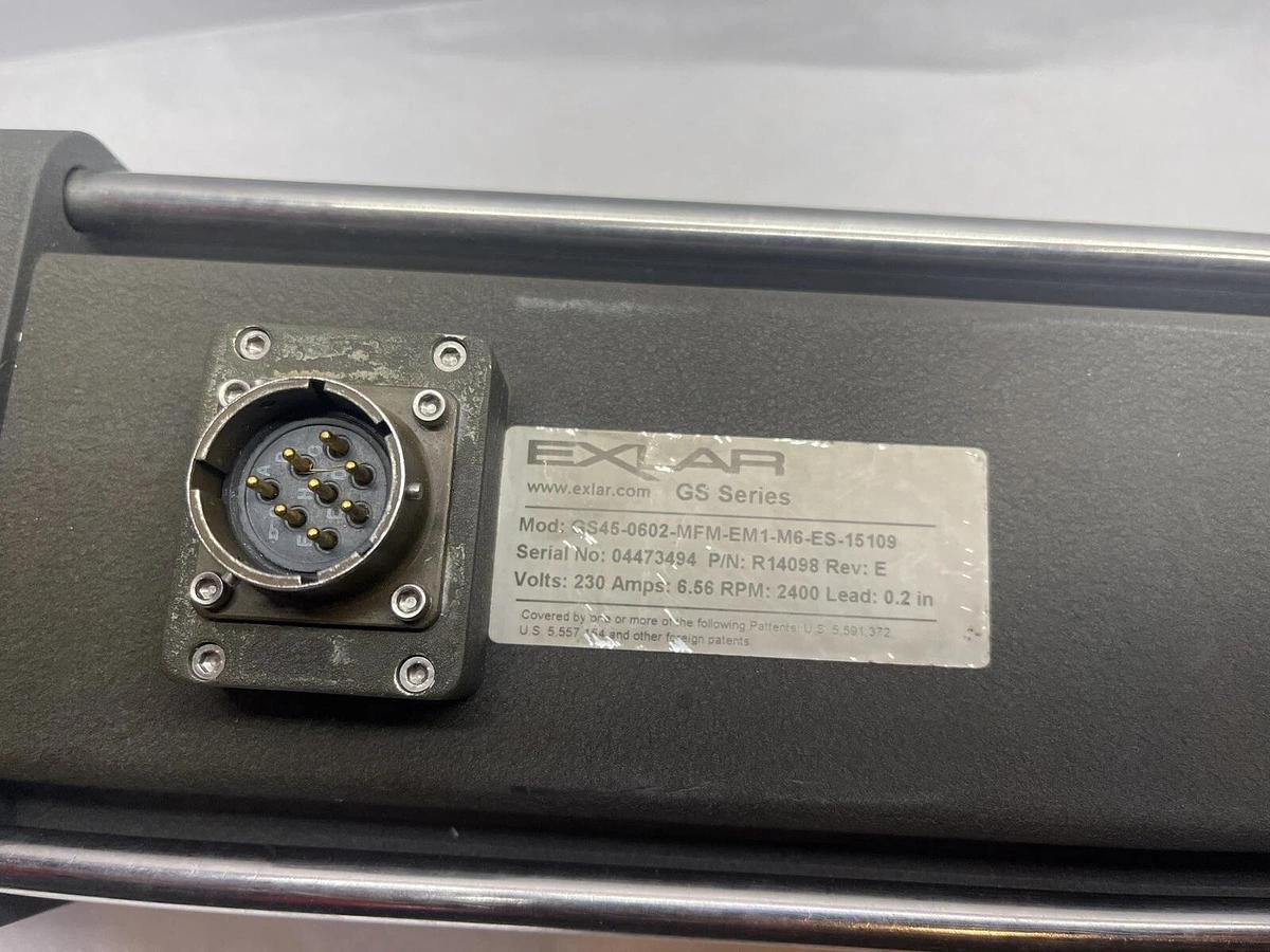 Used Exlar GS GS45-0602-MFM-EM1-M6-ES-15109 Linear Servo Actuator Motor Drive R14098