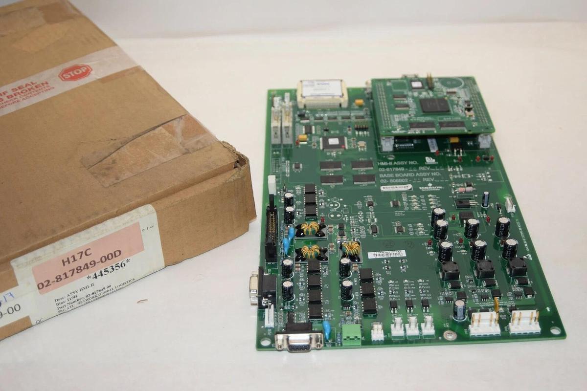 Used EMERSON / LIEBERT 02-817849-00 Rev 17 02-806802-00 Rev 5 HMI-II Assy Board