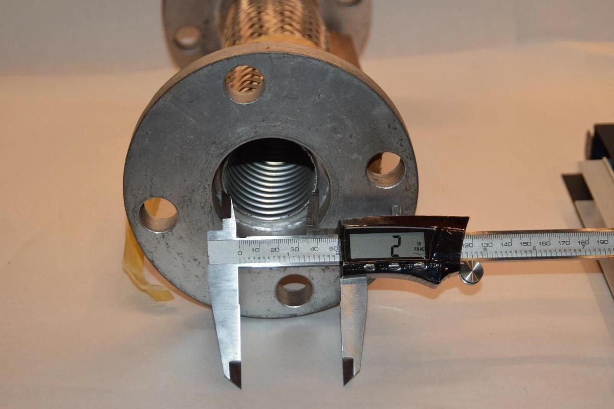 METRAFLEX 2" x 12" Stainless Flex pipe SS pump connection steel flange (NEW)
