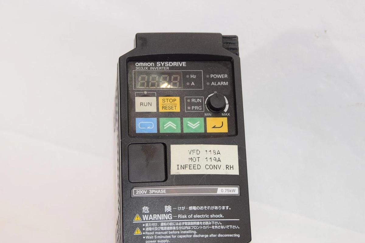 Used OMRON 3G3JX-A2007 200V 3 Phase 0.75kW Sysdrive Inverter
