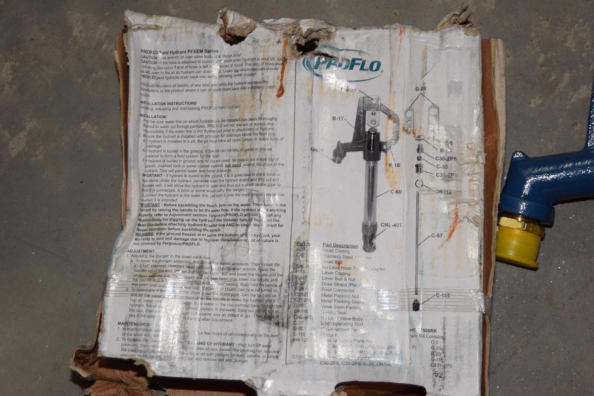 (NEW) PROFLO PFXEM7505 Frostproof Yard Hyrant 5' Bury Depth