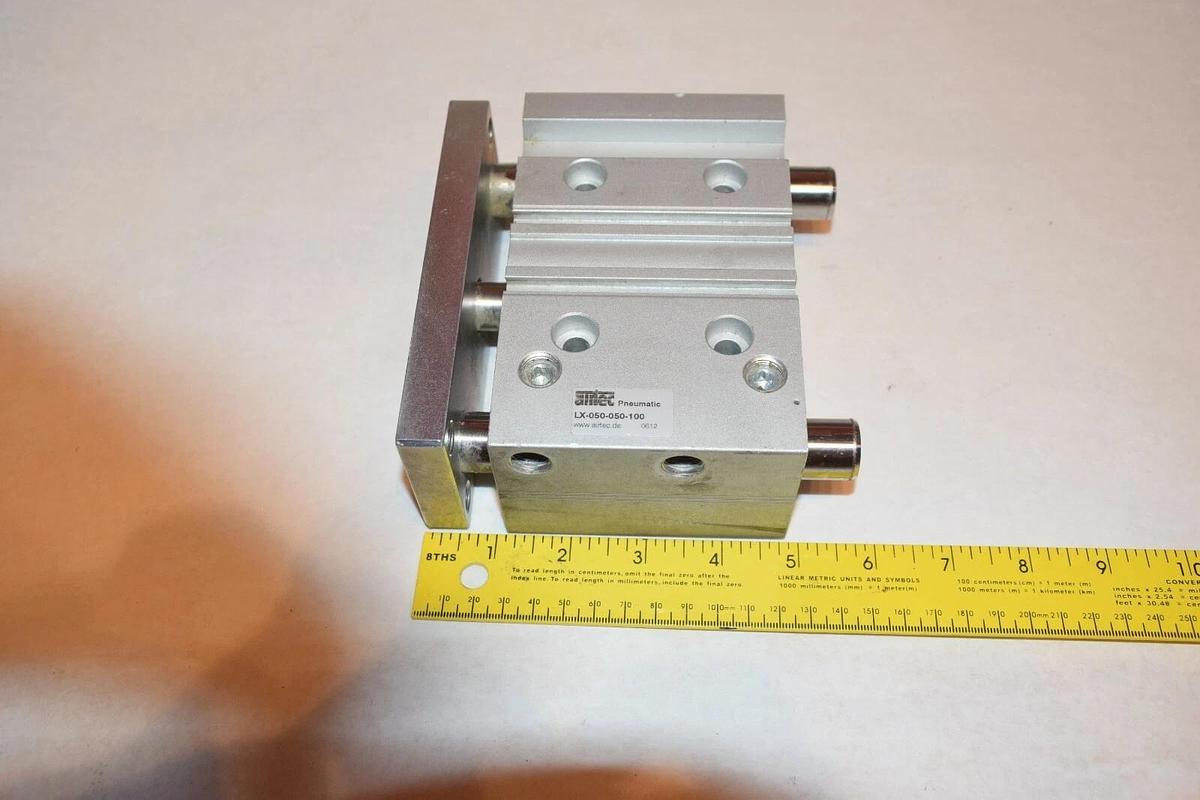 Used AIRTEC PNEUMATIC LX-050-050-100 GUIDED PNEUMATIC CYLINDER