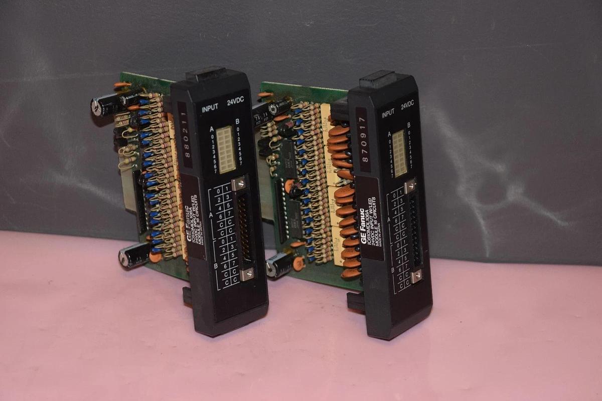 Used (LOT OF 2) GE FANUC IC610MDL106A 24VDC INPUT W/LED 16 CIRCUIT INPUT MODULE