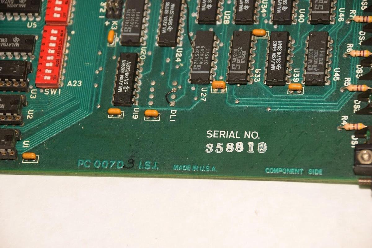 Used ISI PC007D.2 PC007D PC 007D.3 358818 CONTROL CARD