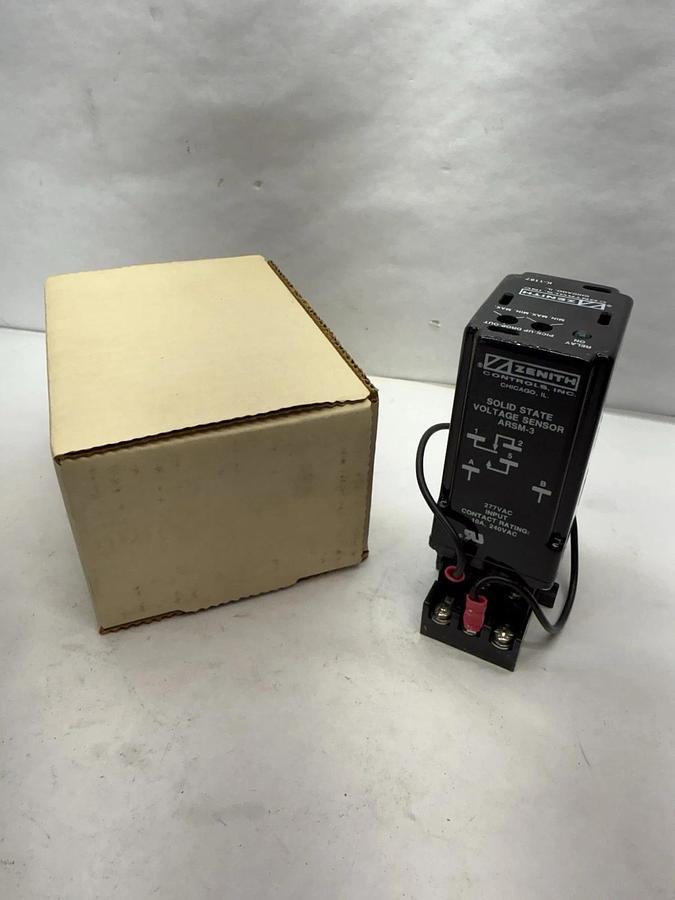 ZENITH K-1187 , K1187 ARSM-3 Solid State Voltage Sensor Relay, With Base (New)