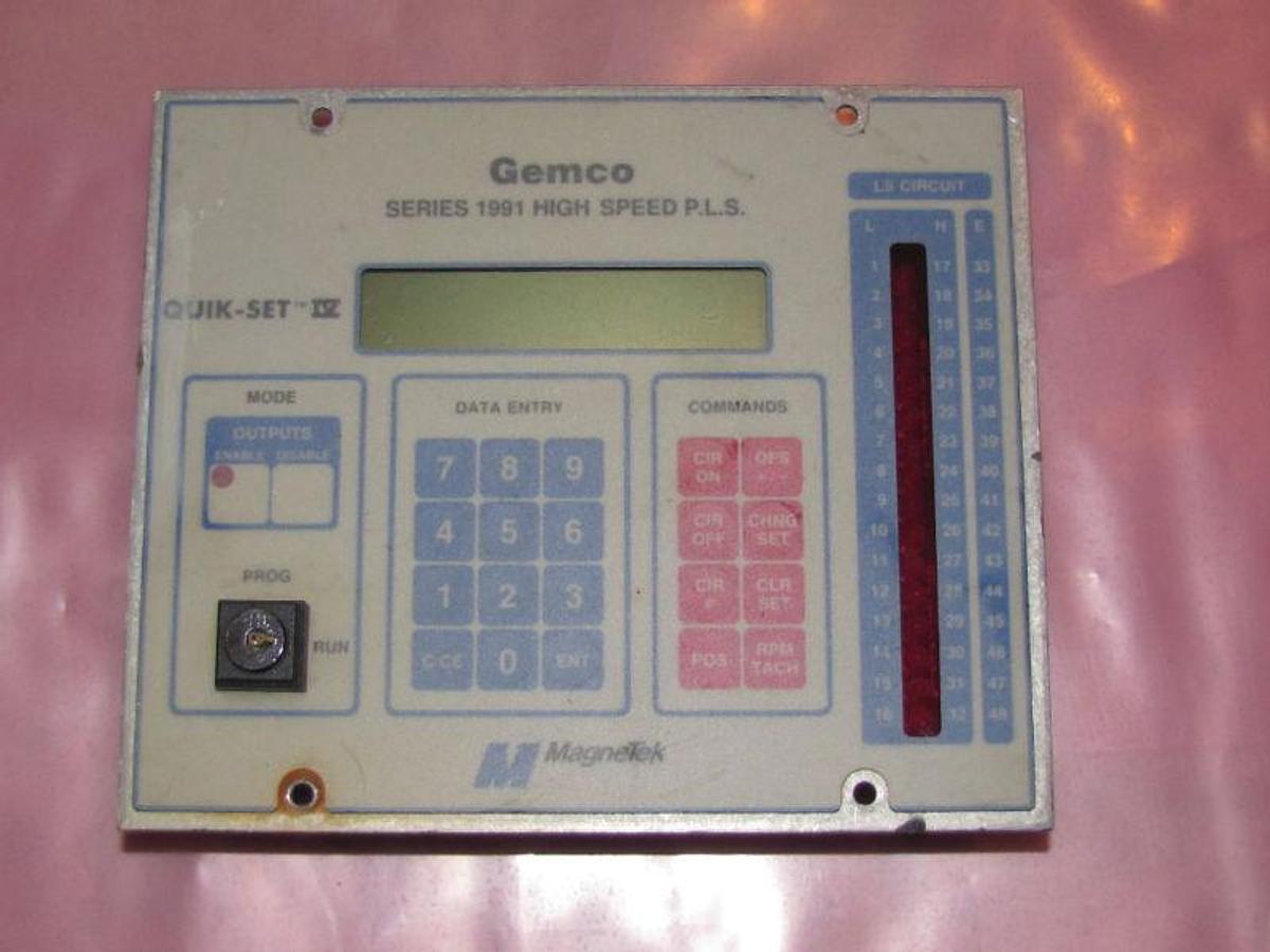 Used MAGNETEK GEMCO Series 1991 1991-KP High Speed P.L.S Quick Set Keypad