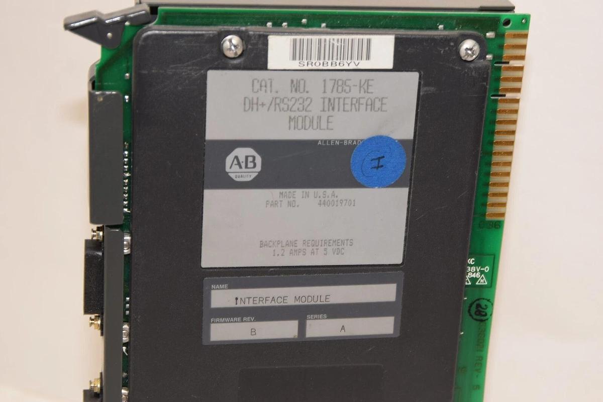 Used ALLEN BRADLEY 440019701 DH+/RS232 1785-KE Rev B Ser A Comm. Interface Module