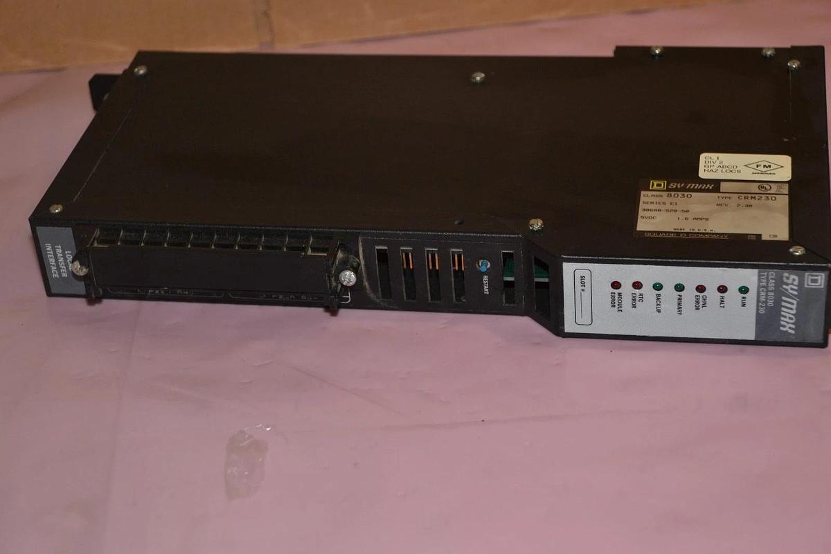 Used Square D Sy/Max Symax Local Transfer Interface 8030 CRM230 CRM-230 E1 Rev 2.30