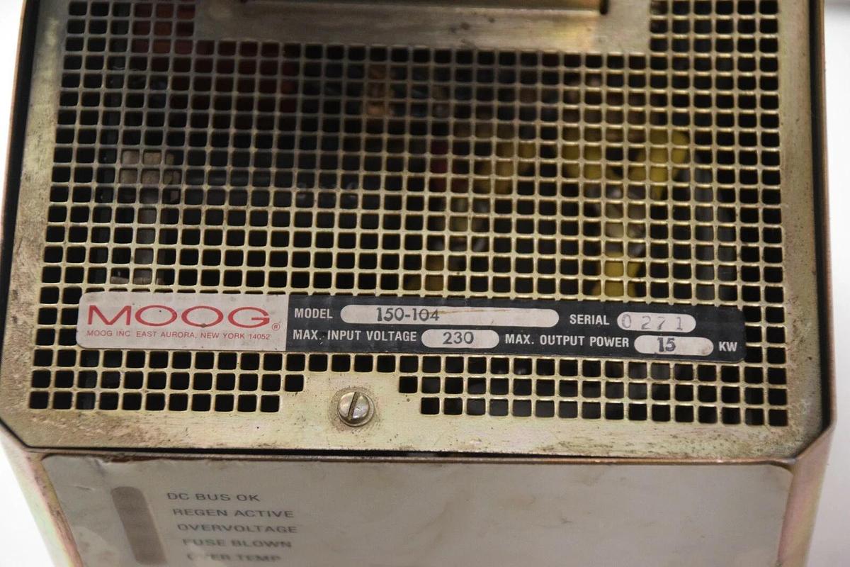 Used MOOG 150-104 Brushless servo motor control Power Supply 15KW 230V