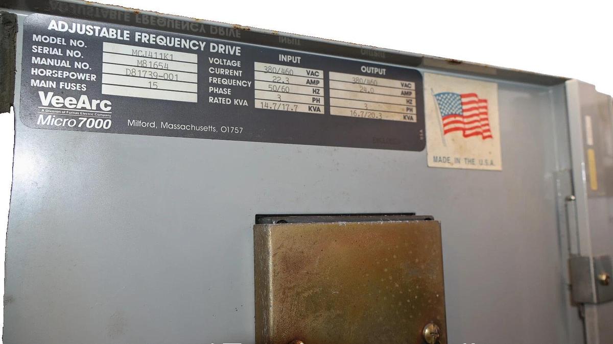 Used FURNAS VeeArc Micro7000 Drive MCJ411K1 15HP 15 hp 3PH 22.3A 380/460v