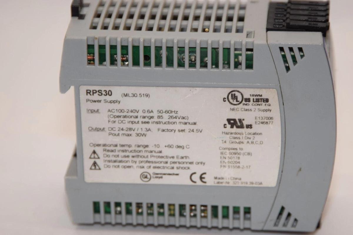 Used HIRSCHMANN RPS30 100-240Vac 0.6-0.25A Power Supply