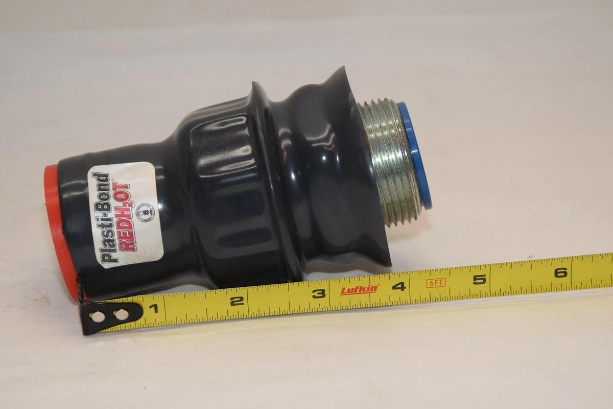 (NEW) PLASTI-BOND Red H2OT 1-1/4" Coated, Liquid Tight, Hub Fitting