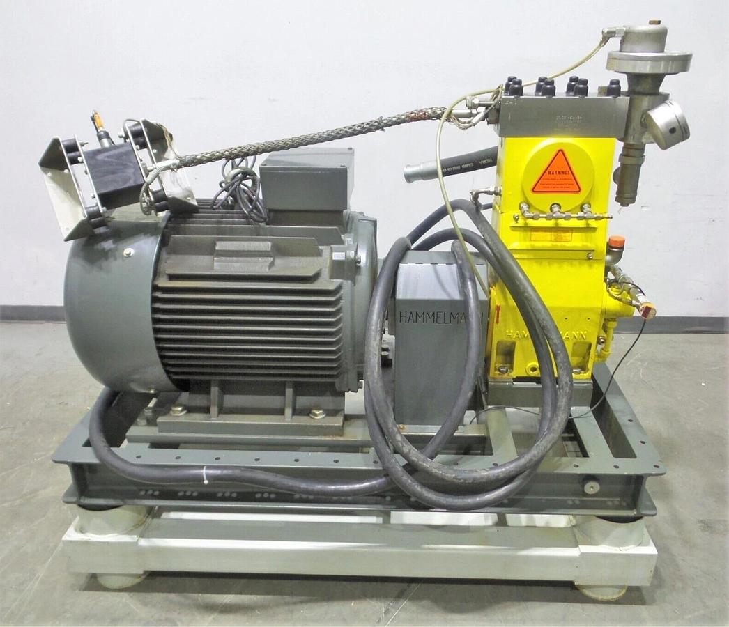 Used Hammelmann High Pressure Pump Unit 85.00072.2291 58kW Motor Hydro jet