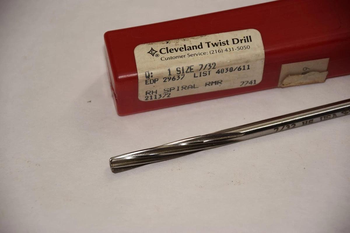CLEVELAND 1 Size 7/32 7/32 HS SPIRAL REAMER TWIST DRILL BIT NEW