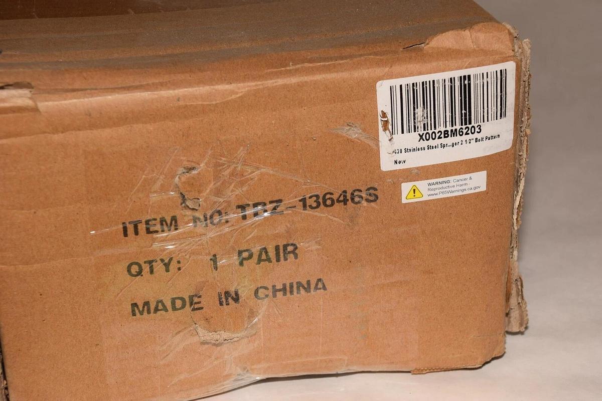 (NEW) TBOZZ TBZ-13646S Stainless Steel Straight Spring Loaded Mud Flap Hanger