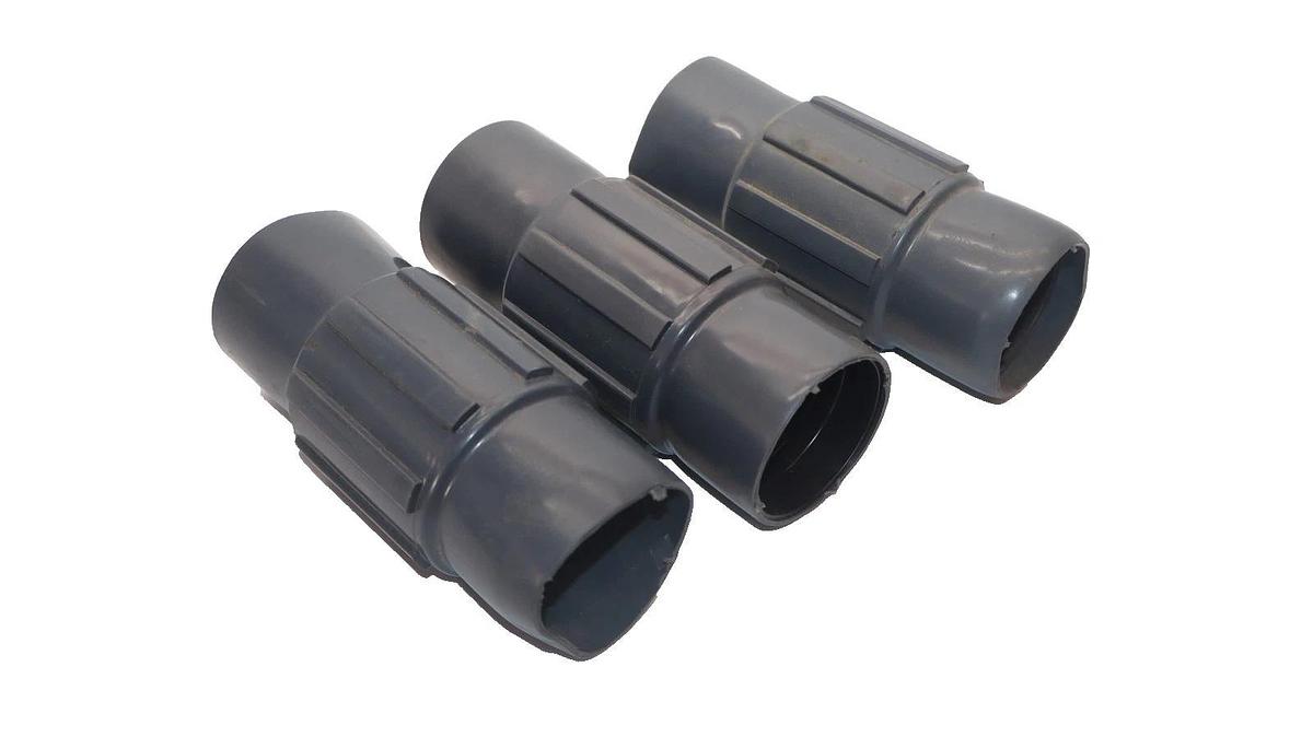 (NEW 3) ROBROY 1-1/2" PVC Coated Conduit Body Straight Fitting Coupling Red