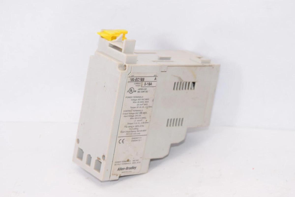 Used ALLEN BRADLEY 193-EC1BB Series A 3-15A Overload Relay *Damage Case*
