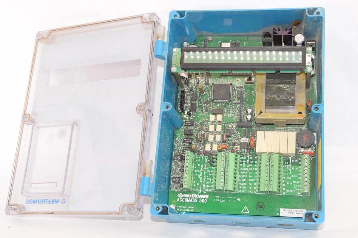 Used MILLTRONICS BW500 24751504-06 100/115/200/230V Accumass Control Module