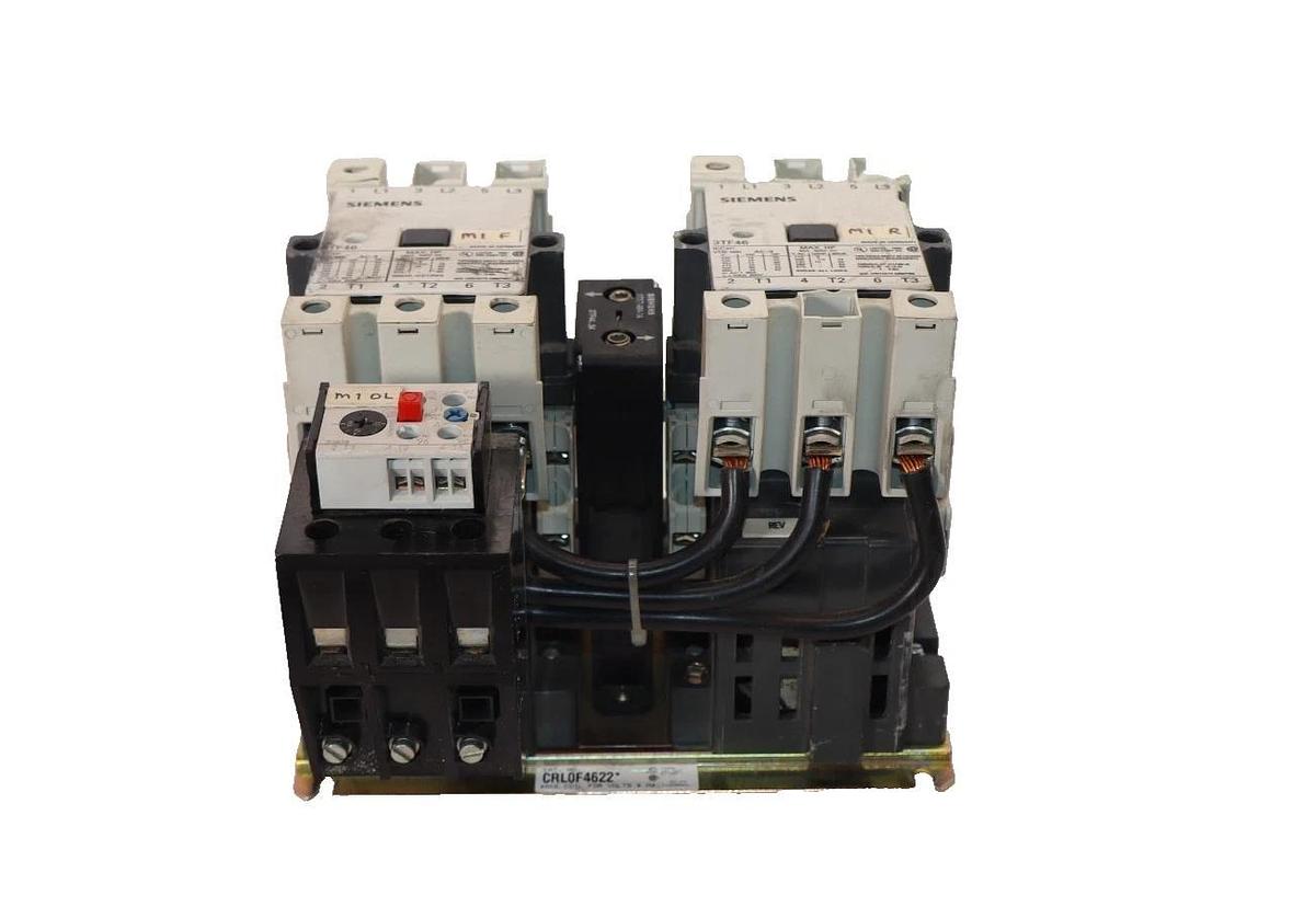 Used Siemens Reversing Starter Contactor CRL0F4622  24vdc Coil (Damaged)