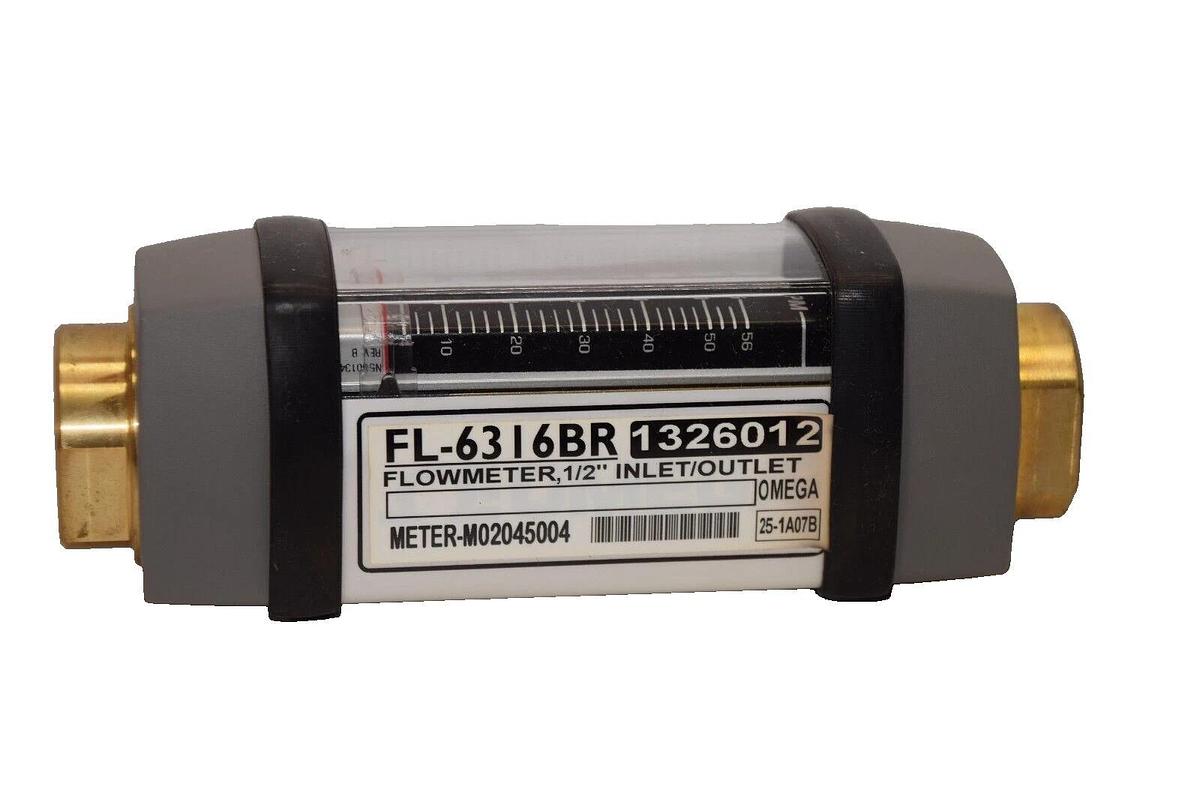 Omega FlowMeter Flow Meter 1/2" FL-6315ABR  FL-6316BR M02045004 M4A-083511 (NEW)