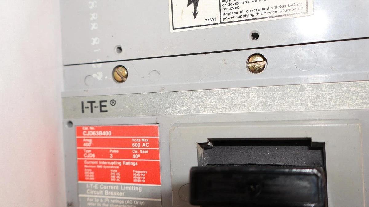 Used Siemens ITE I-T-E Sentron Breaker CJD63B400 400A 400 Amp 600v CJD6 3p 400a Trip