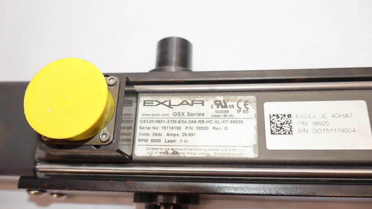 Used EXLAR GSX20-0601-XTM-EX4-2A8-RB-HC-XL-XT-38920 , 38920 , GSX Series Actuator