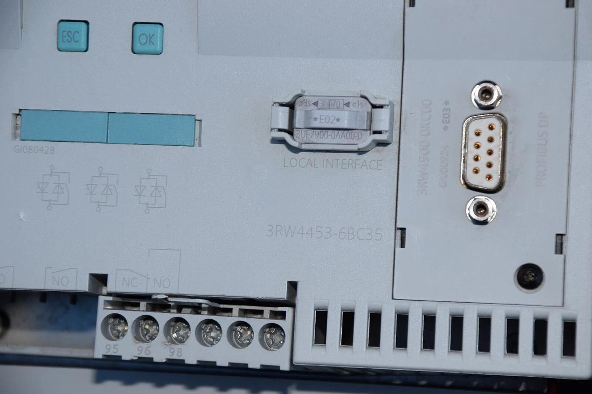 Used SIEMENS 3RW4453-6BC35 AC Semiconductor Motor Starter 460/575v 3ph 400-500hp