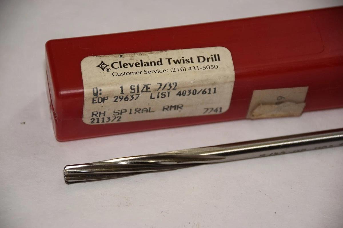 CLEVELAND 1 Size 7/32 7/32 HS SPIRAL REAMER TWIST DRILL BIT NEW