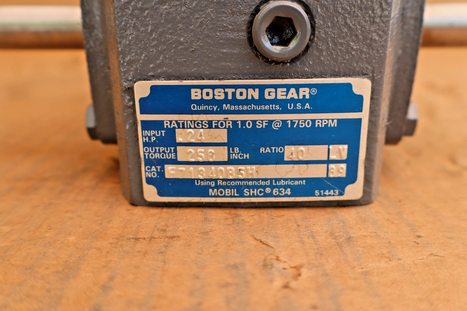 Boston Gear Box Speed Reducer F713-40-B5-H F71340B5H Ratio 40 LV (NEW)