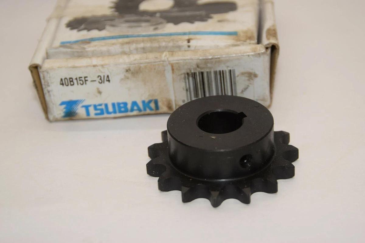 (NEW) TSUBAKI 40B15F-3/4 3/4" Bore 15 Teeth Sprocket