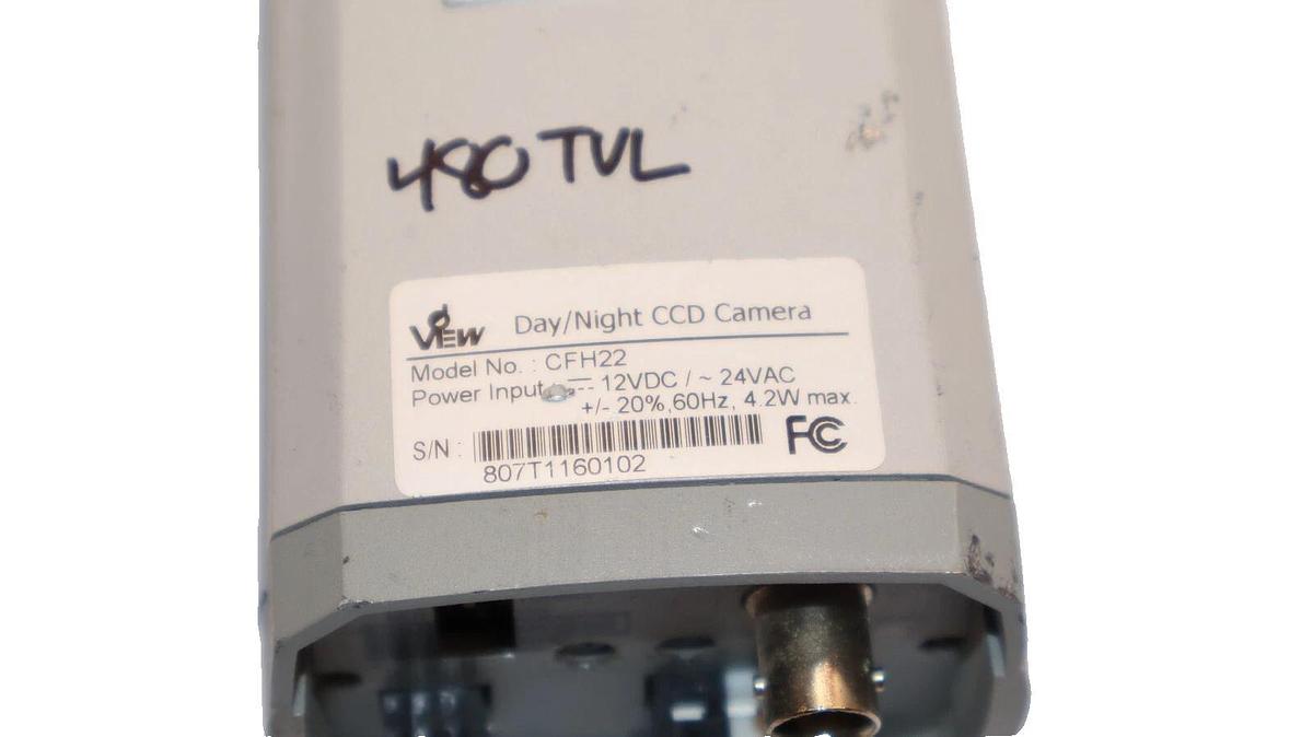 Used DEVIEW CFH22 24Vac 4.2W 60Hz Day / Night CCD Camera W/TS4V214ED 2.8-12mm Lens