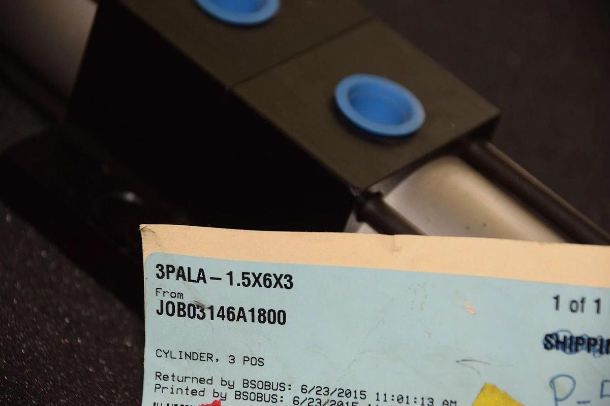 SCHNEIDER 3P-ALA-1.5X6X3 1-1/2" BORE 6" STROKE PNEUMATIC CYLINDER (NEW)