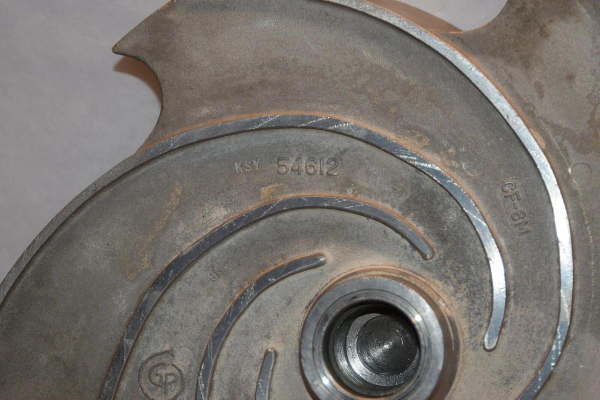 Goulds 11" impeller 6 Vane pump 316SS KSY 54612 104-1416-11-1203 3196LTX 4x6-13