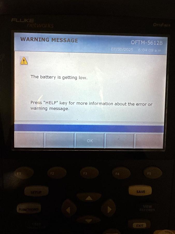 Used Fluke OF-500 OptiFiber OTDR Optical Fiber Analyzer OFTM-5612B MM Module *AS IS*